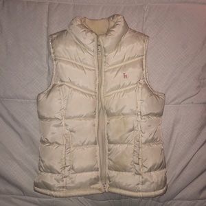 old navy white children’s puffer vest